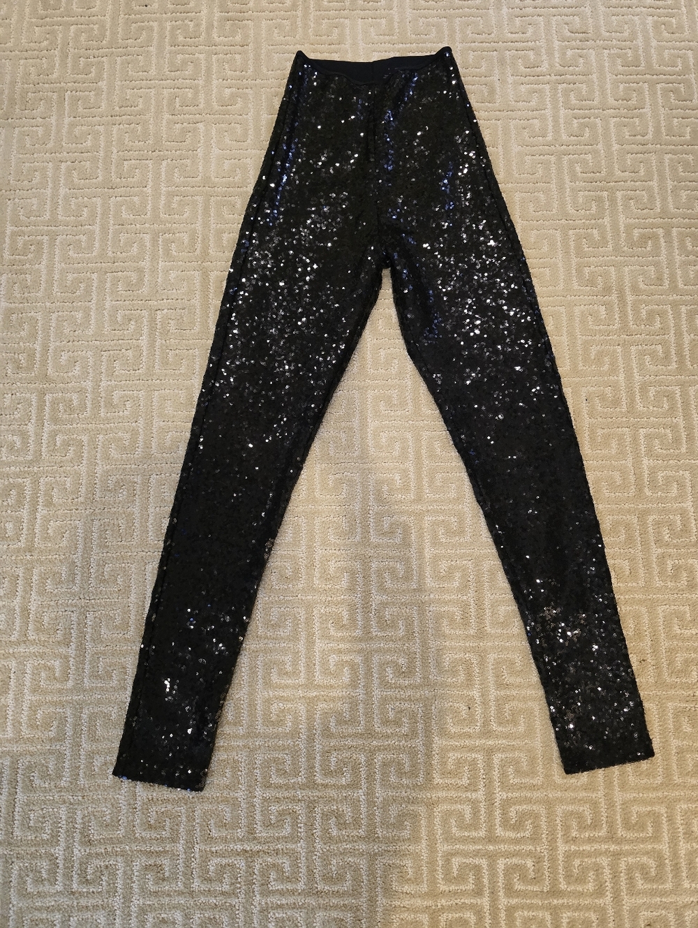 Commando Black Sequin Leggings, Size S